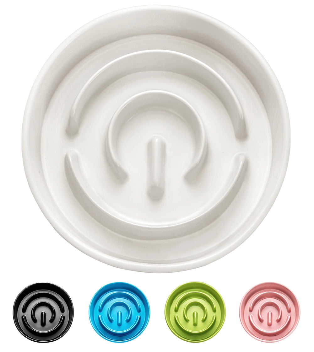 MOPANG bowl cerámico lento para perros, fomenta comer con calma.