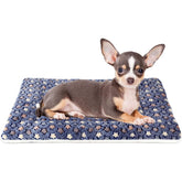 Almohadilla Mora Pets para jaula con estrella azul, reposo cómodo.