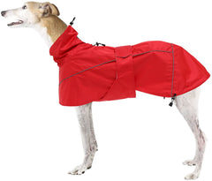 Morezi abrigo lluvia galgo contorneado: ajuste cómodo y alta visibilidad.