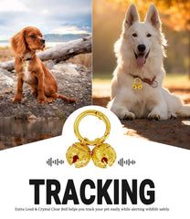 Morn Light cascabel dorado para collar, timbre claro para localización precisa