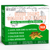 MTART larvas secas mosca soldado negra para gallinas, alto contenido proteico para aves.