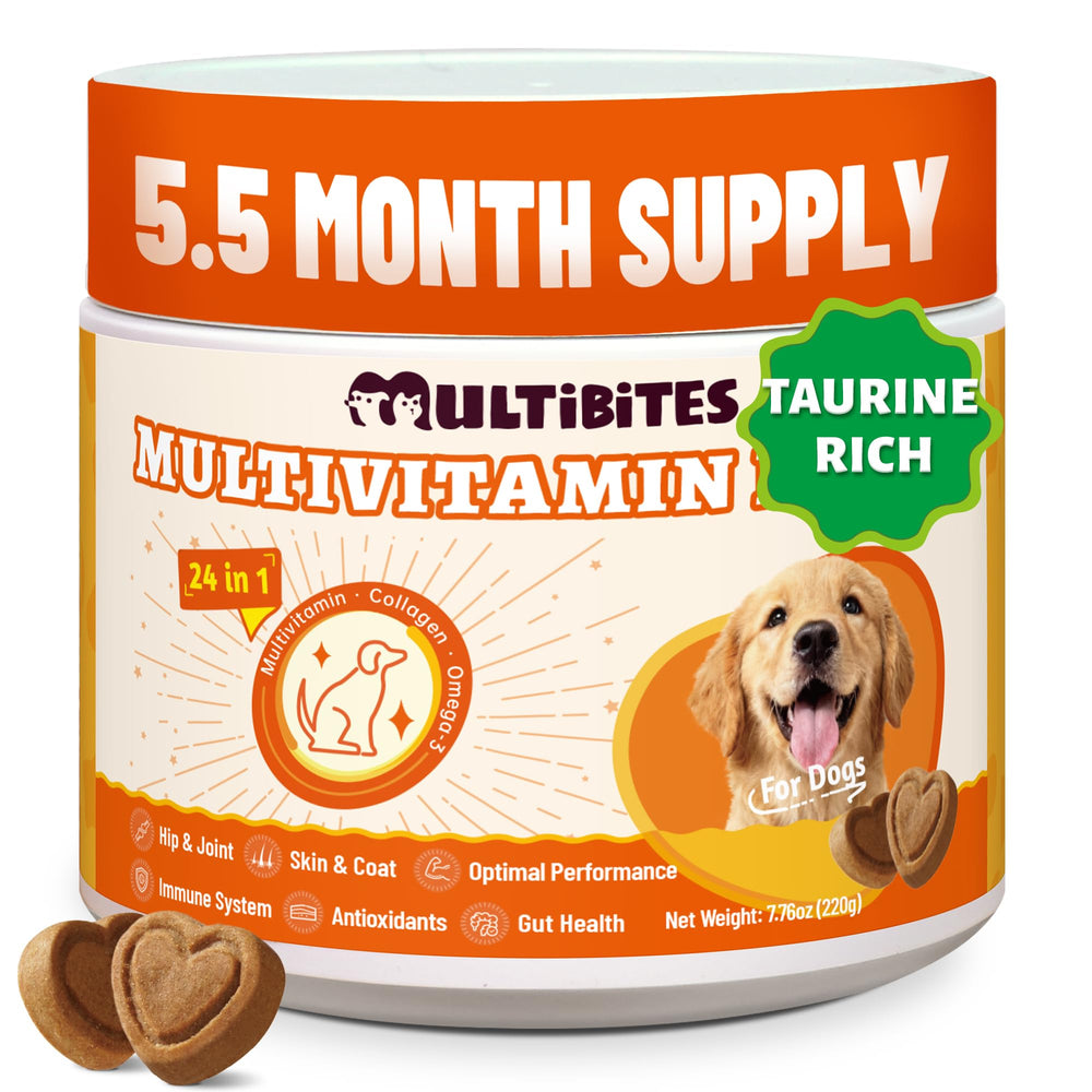 MULTIBITES bocaditos para perros enfocados en piel y pelo con Omega 3 para la piel.