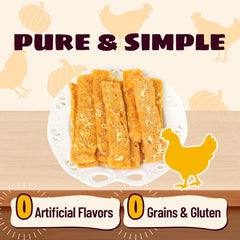 MULTIBITES trozos de pollo y calabaza, tiras masticables para perros y entrenamiento.