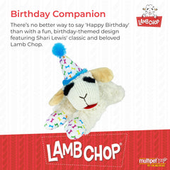 Multipet Lamb Chop con patas estampadas de huesos, perfecto para morder y jugar.