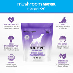 Mushroom Matrix: bote de 200 gramos, suministro diario conveniente para mascotas