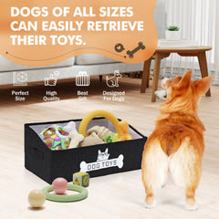 Mutiearo cesta-juguetes-perro-canvas-resistente, combina estilo y durabilidad.