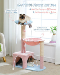 MUTTROS árbol para gatos, hamaca acogedora para descanso.