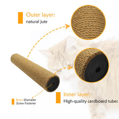 MUYG poste rasca-gato natural de cañamo, duradero para juego diario