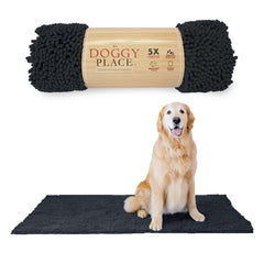 Alfombrilla My Doggy Place para barro de perros, gris carbon, gran absorcion.