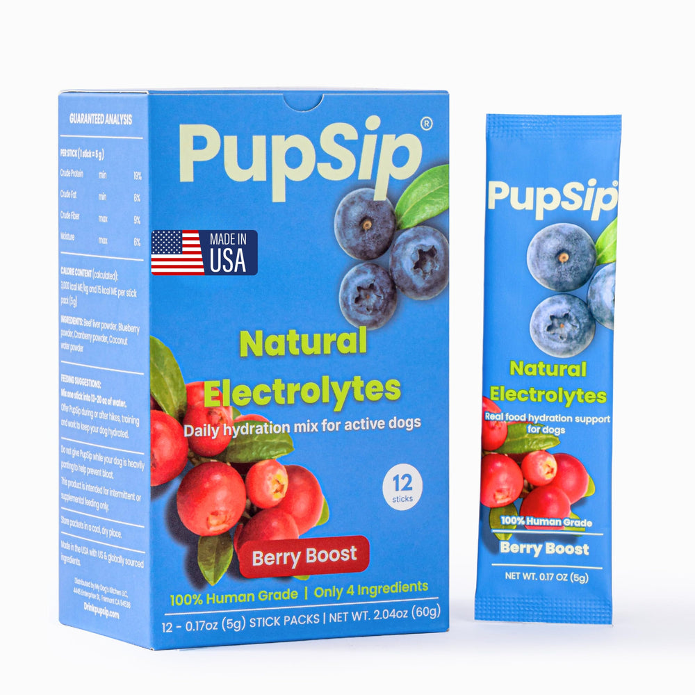 PupSip de My Dog's Kitchen, botella-agua, hidrata perros activos durante entrenamientos.