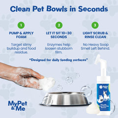 My Pet & Me: enjuague con espuma de bajo residuo, enjuague fácil