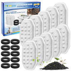 MyfatBOSS filtros para fuente de gatos, paquete 10+10, ideal para repuestos continuos