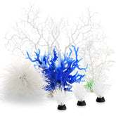 MyLifeUNIT corales artificiales blanco, juego de 7 para acuario decorativo