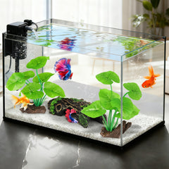 MyLifeUNIT planta de seda verde 1, refugio suave para peces pequeños