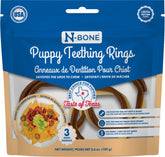 N-Bone Anillos de Dentición para Cachorros, sabor Texas Queso con Carne, masajean encías.