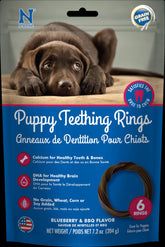 N-Bone Puppy Teething Rings sabor arándano barbacoa, alivio suave para dentición de cachorros