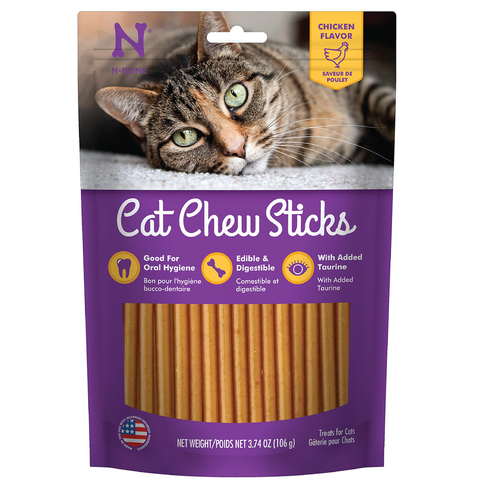 N-Bone Gato masticar púrpura pack para cuidado dental diario