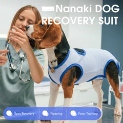 Nanaki Traje Quirúrgico Suave con cierre de velcro facilita vestir al perro