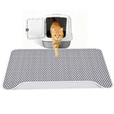 NASTELLA alfombrilla para arena de gato de doble capa, captura la arena y facilita la limpieza.