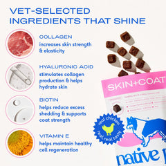 Native Pet masticables para pelo del perro con brillo.