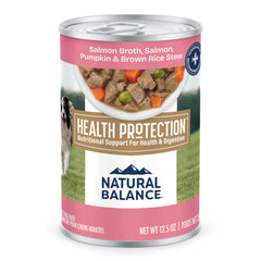Natural Balance Protection de la Salud: lata con salmón en caldo, sabor suave para la digestión