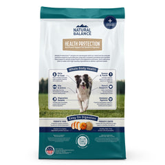 Natural Balance Health Protection muestra pollo como primer ingrediente para proteína de fácil digestión