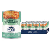 Lata individual de Natural Balance con pollo como única proteína para perros.