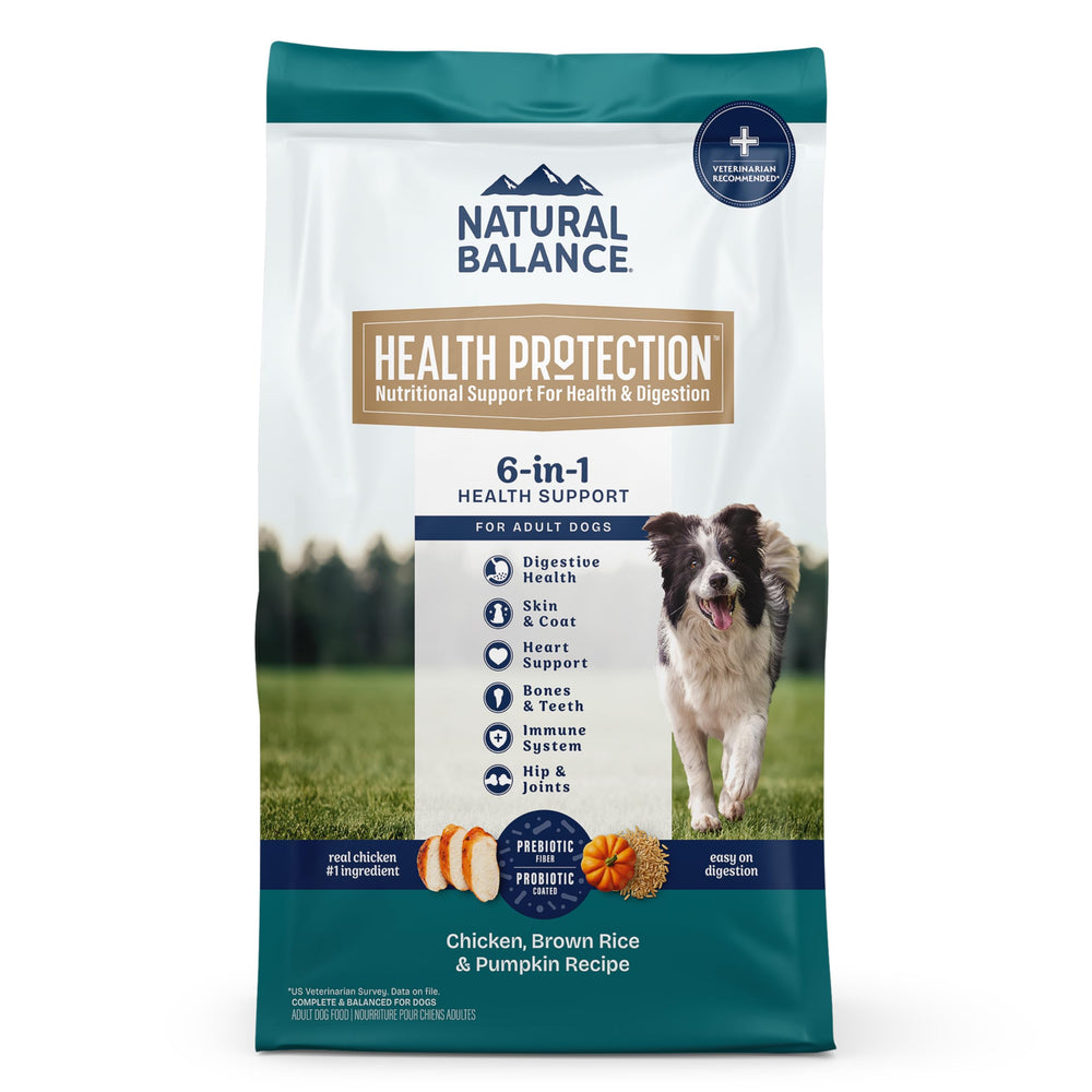 Natural Balance Protección de Salud con pollo, croquetas para digestión suave.