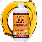 Natural Dog Company – botella de aceite de salmón Alaska para perros, apoyo suave de piel
