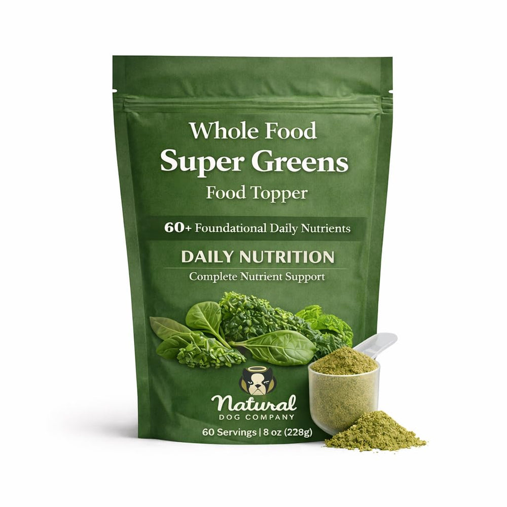 Natural Dog Company Super Greens: alimento-para-perros, aporta nutrientes diarios para una dieta equilibrada.