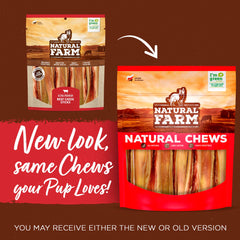 Natural Farm Bully Chips mejilla de res, fuente de proteína para perros