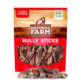 Natural Farm Bully Sticks sin olor para perros pequeños, promoviendo masticación calmada