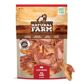 Natural Farm orejas de cerdo para perros, paquete de 25, ideal para entrenamientos.