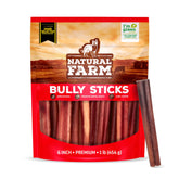 Natural Farm palitos bully sin olor de 6 pulgadas, masticación limpia y prolongada.