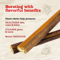Palitos rellenos de colágeno sabor pollo para perros, relleno sabroso y nutritivo.
