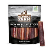 Natural Farm Power Bully Sticks: empaque listo para perros