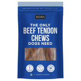 Natural Rapport tendones de ternera: masticables para perros que apoyan la salud dental.