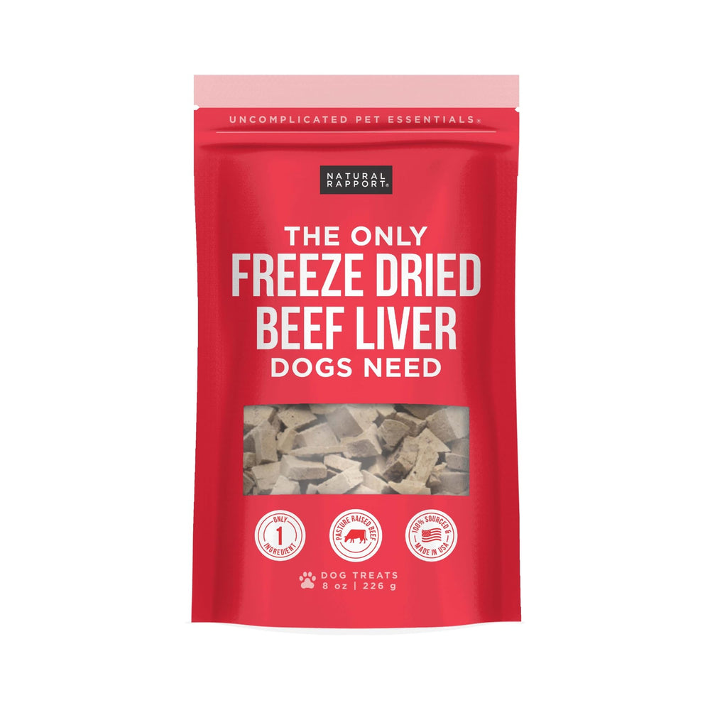 Natural Rapport bocados hígado de res, envase 226 g, ideales para entrenamientos.