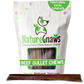 Nature Gnaws masticables gullet de res para perro grande, sabor natural y entretenimiento seguro.