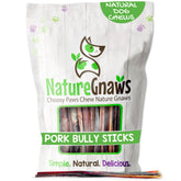Nature Gnaws palitos bully de cerdo extra-delgados para perros pequeños, duraderos y fáciles de masticar