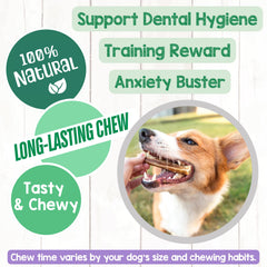 Nature Gnaws palitos bully, ayuda dental suave y regular.