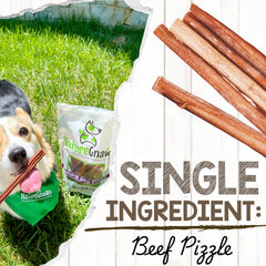 Nature Gnaws palitos bully para cachorros, textura sabrosa para dentición.
