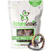Nature Gnaws palitos de cerdo en forma de nudo, paquete práctico para perros.
