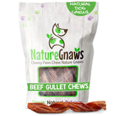 Nature Gnaws Ressorts Gosier Boeuf 7-8 Pouces, texture torsadée pour occuper et réconforter.