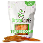Nature Gnaws Tendones de res para perros masticación prolongada 7-11 pulgadas