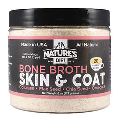 Nature's Diet bouillon os protéine chien, savoureux et potentiellement aidant la digestion.