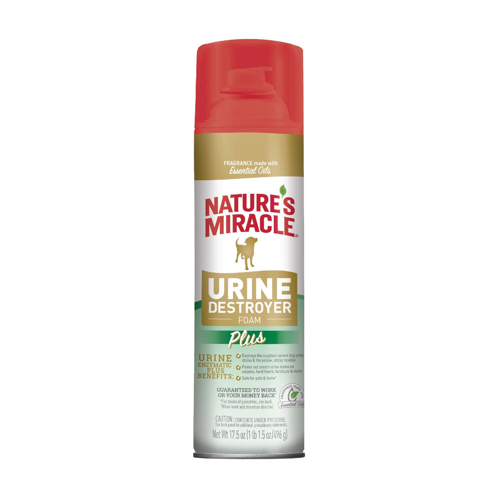 Nature's Miracle Destruidor de Orina para Perros: espuma que penetra alfombras para eliminar manchas.