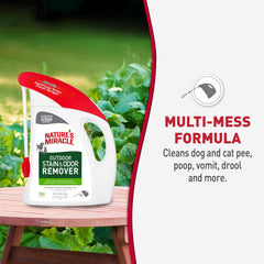 OdorCapture 360 de Nature’s Miracle neutraliza olores fuertes en superficies exteriores.