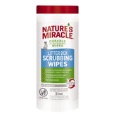 Nature’s Miracle toallitas para limpieza de caja de arena con tapa dispensadora para uso rápido.