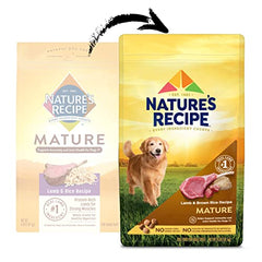 Nature's Recipe cordero maduro y arroz integral, fórmula para perros mayores que apoya articulaciones
